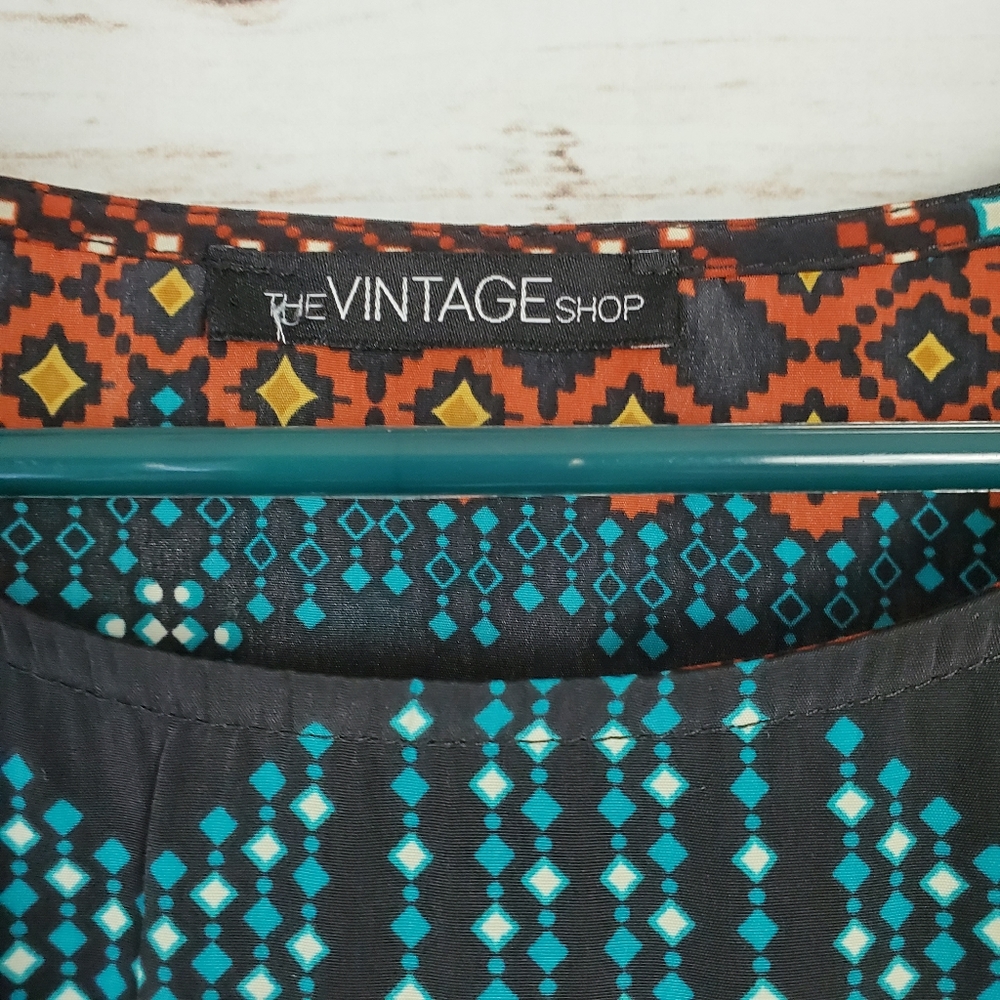 The Vintage Shop | Geo Print Midi Chevron Dress - Picture 6 of 8